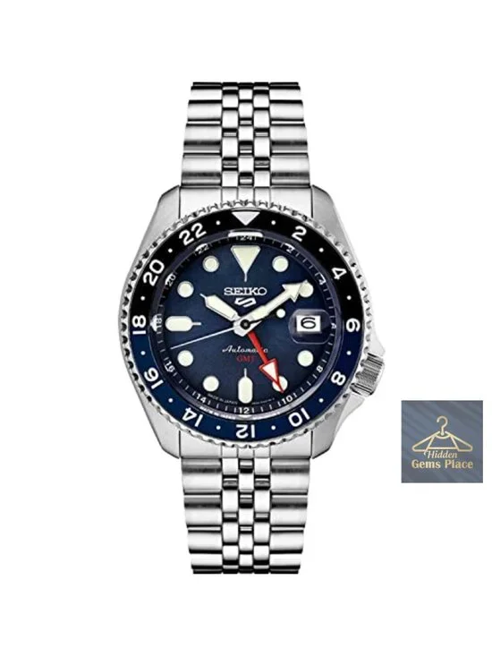 Men's Automatic Wrist Watch Stainless Steel Bracelet GMT Bezel Luminous Hands