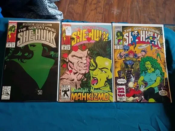 The Sensational She-Hulk Lot Of 3 #17,38,50 Marvel Comics VF To NM Foil Kiss
