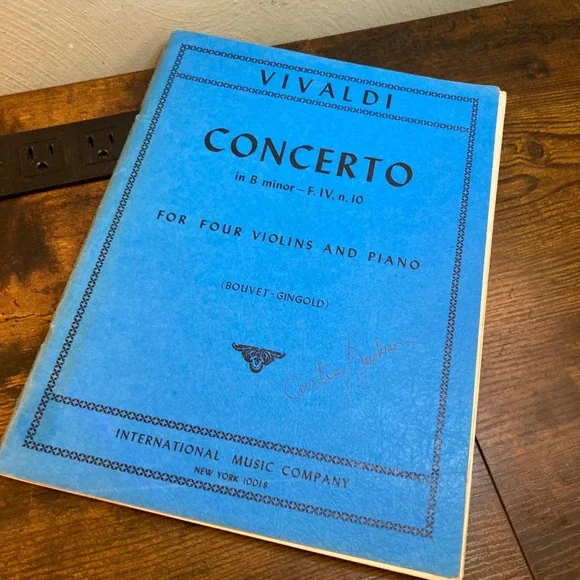 Vivaldi Concerto in B minor F. IV n. 10 Four Violins Piano Sheet Music IMC 2176