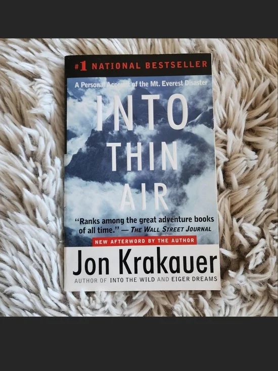 Into Thin Air Paperback Book - Blue Cover
