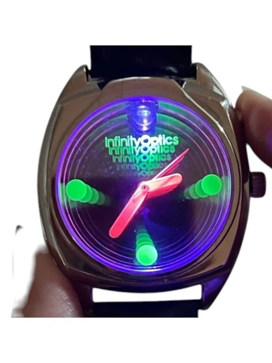 Vintage Y2K Infinity Optics Black Light  Watch