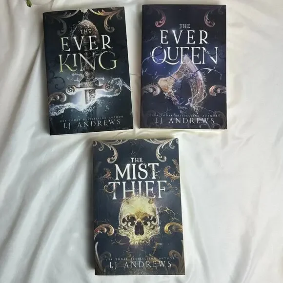 The Ever King Queen Mist Thief L.J. Andrews OOP Indie Paperback Set Ever Seas