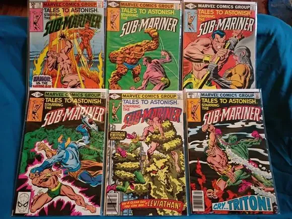 TALES TO ASTONISH-THE SUB-MARINER Lot Of 6 #2-4,6,8,14 MARVEL COMICS 1980 Vf