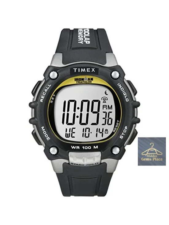 Men's Digital Chronograph Watch 44mm Resin Indiglo Water Resistant