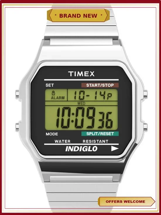 Men's Stainless Steel Expansion Band Wristwatch