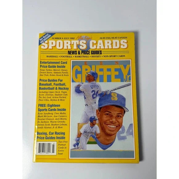 Allan Kaye's Sports Cards News & Price Guides #8 July 1992 Ken Griffey Jr Cover