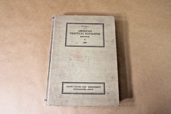 1943 American Practical Navigator No 9 Bowditch US Navy Ship Pilot WWII Era