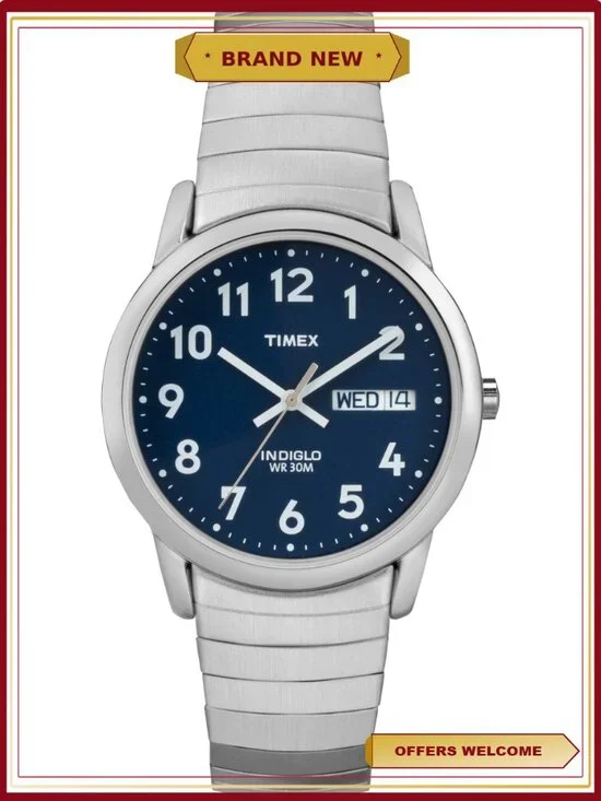 Timex Easy Reader Day-Date Expansion Band Watch Men's Casual