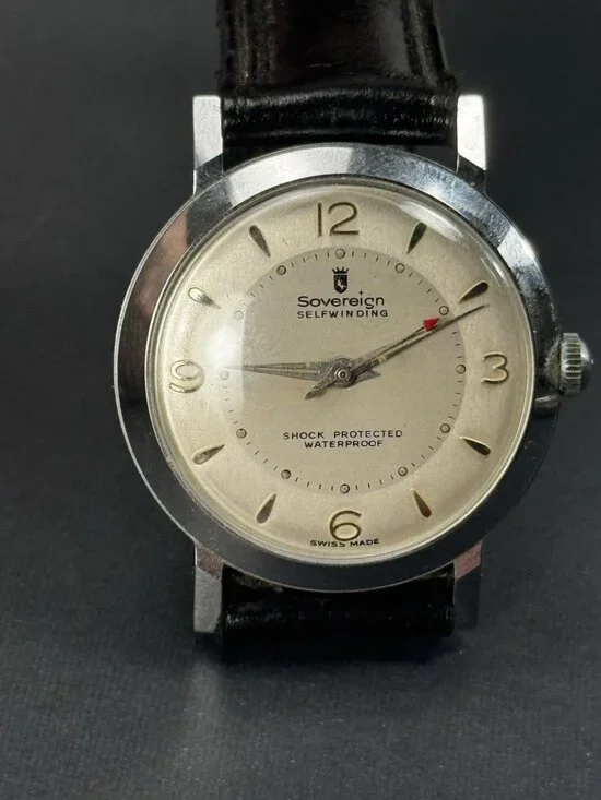 1960s Sovereign Swiss Self Winding Automatic Mens Watch Parts Repair