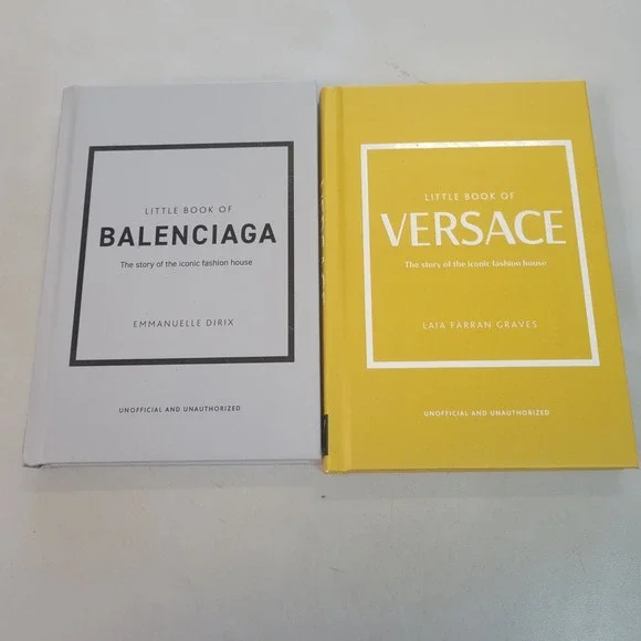Little Book of Balenciaga and Versace Hardcover Fashion History Book Set 2022