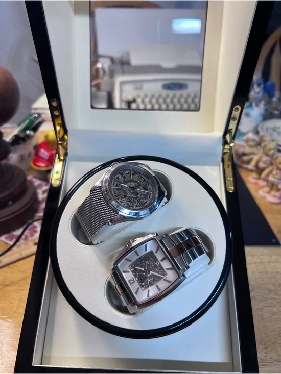 Keneth Cole Automatic Silver Skeleton Stainless Steel Watch x 2 with a Winder