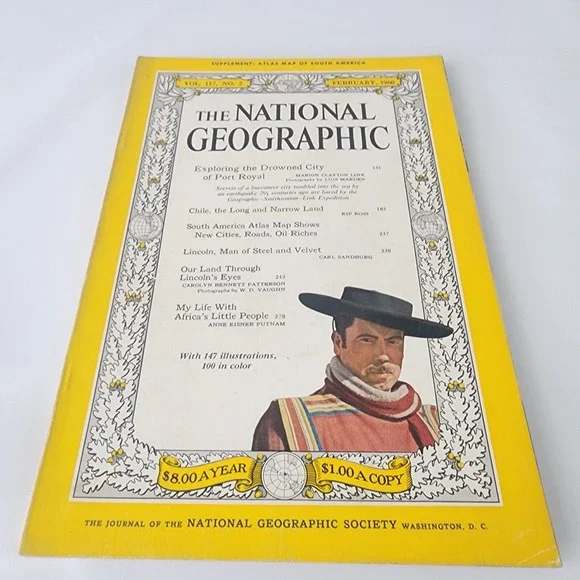 National Geographic Magazine February 1960 No‎ Insert