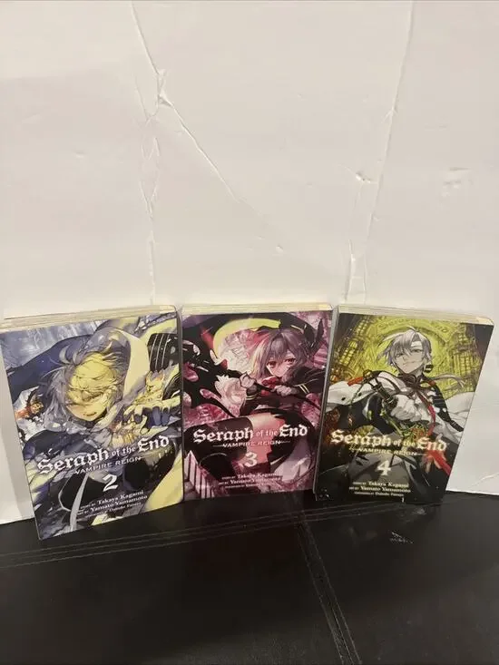 Lot of 3 Seraph of the End Vampire Reign Manga Volumes 2 3 4 English Paperback