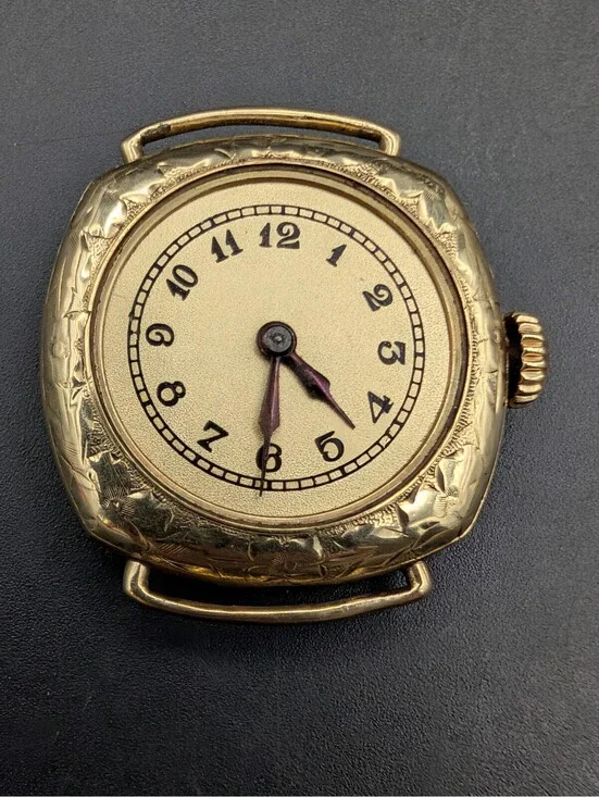 Antique 1920s Art Deco A LeCoultre Swiss 15 Jewel 14K Gold Fill Watch Case AS/IS