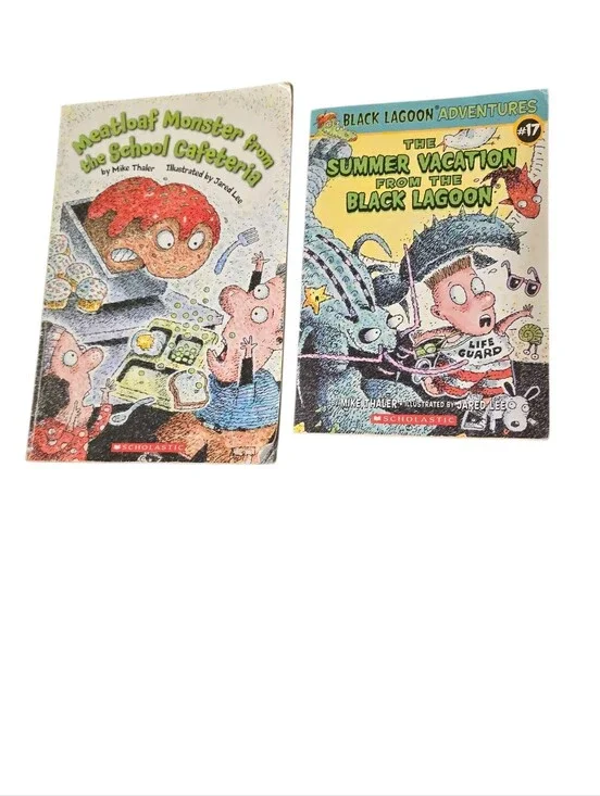 Black Lagoon Book Lot 2 Mike Thaler Meatloaf Monster Summer Vacation Scholastic