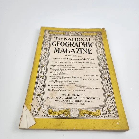 National Geographic‎ Magazine December  1935 No  Insert