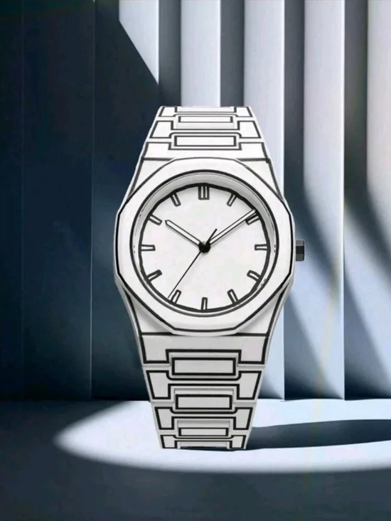 Minimalist White Men's Bracelet Watch