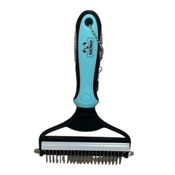Pet Neat‎ Grooming Tool Undercoat Rake Deshedding Dematting Brush for Dogs Cats