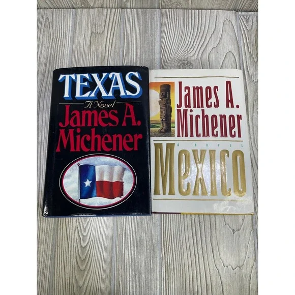 James A Michener Texas and Mexico Hardcover Book Set Random House 1st Edition