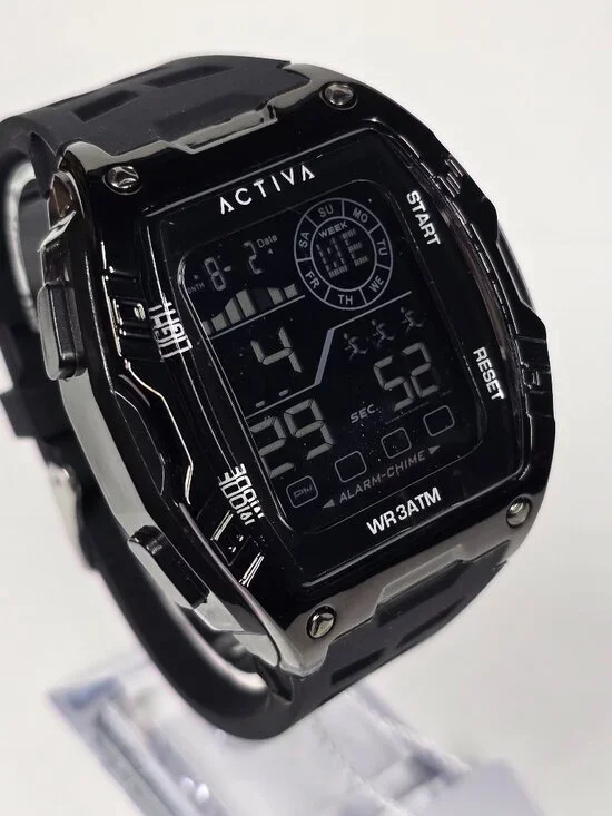 Activa Zalix X Invicta Digital Men's Watch - 46mm. Black (ACW8130-004)
