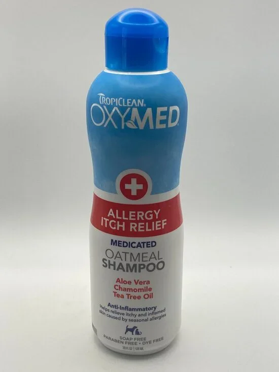TropiClean OxyMed Medicated Oatmeal Pet Shampoo (20 fl oz / 591 ml) 🐾
