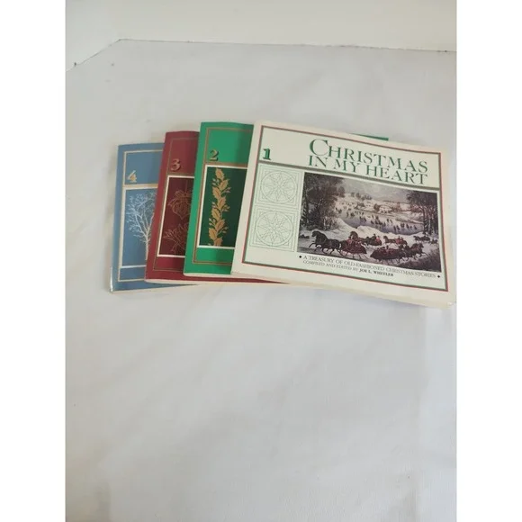 Lot Of 4 Christmas‎ In My Heart Books 1 2 3 4 By Joel L. Wheeler