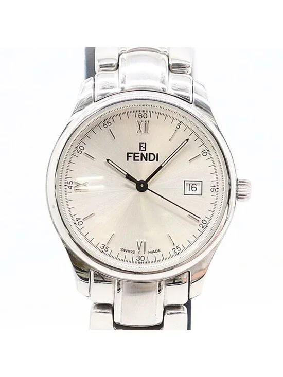 Fendi Quartz Date Silver Dial Watch