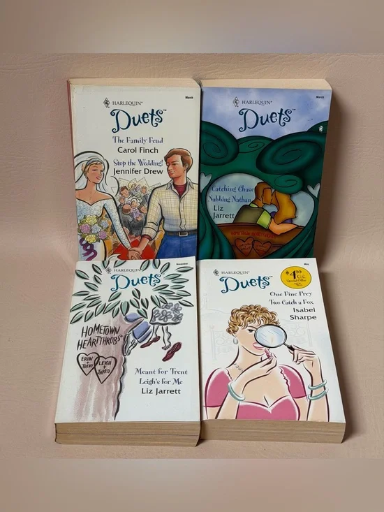 Harlequin Duets Romance Paperback Set  of (4) Books