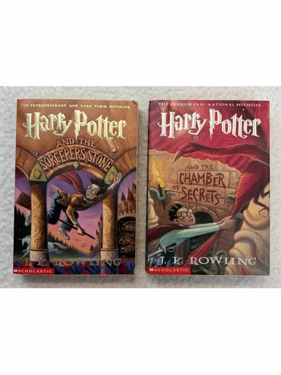 (VTG) HARRY POTTER • Sorcerer’s Stone & Chamber of Secrets Paperback Set, OS