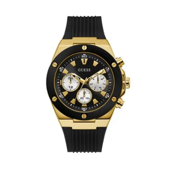 Guess Men’s Poseidon Black and Gold Tone Watch‎ GW0057G1.