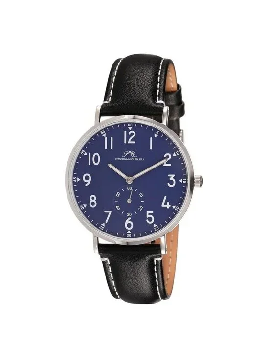 NWT Porsamo Bleu Rowan Quartz Blue Dial Men's Watch