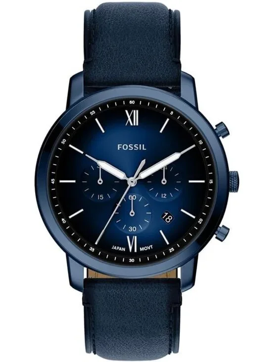 Men's Blue Neutra Quartz Stainless Steel Chronograph Classic Crystal Wrist Watch