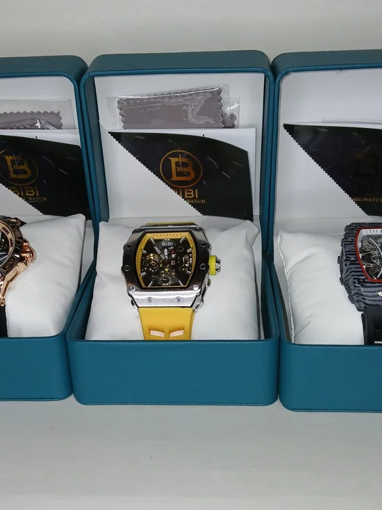 Lot Of 3 BIBI 2 Automatics And One Quartz Watch for Men New With Boxes