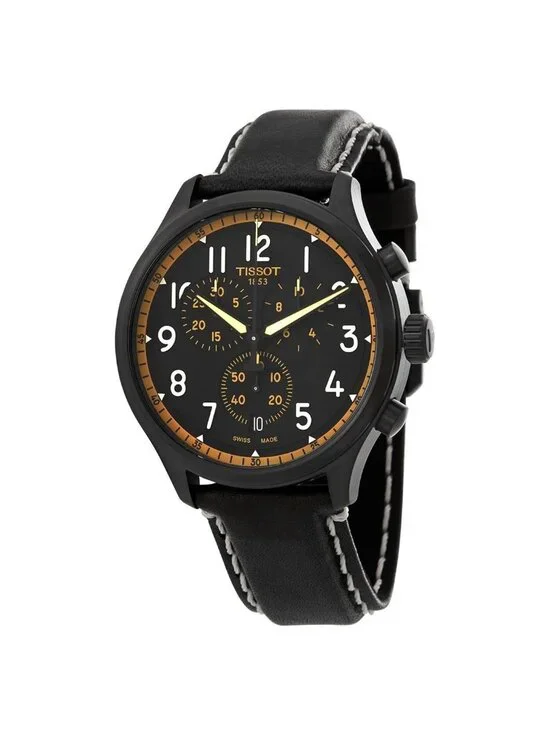 NWT Tissot T-Sport Chronograph Quartz Black Dial Men's Watch