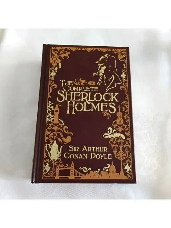 The Complete Sherlock Holmes Hardcover, Barnes & Noble 2009 Leather Brown Gilt