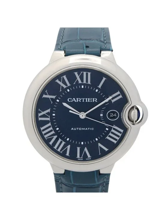 Cartier Watch Baron Blue Stainless Steel