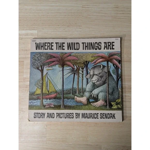 Where the Wild Things Are Maurice Sendak Vintage 1984 Harper Trophy PB Inscribed