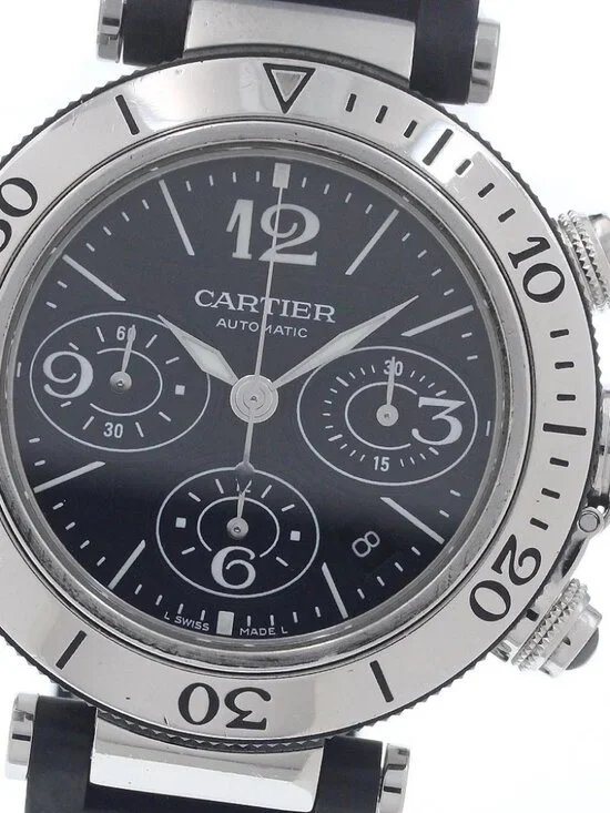 CARTIER Pasha Seatimer Chrono W31088U2 Date Automatic Men's Watch_963033