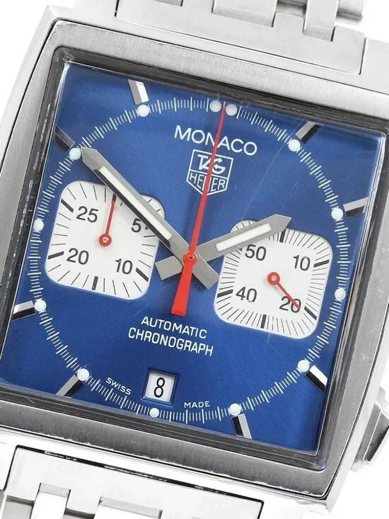 TAG HEUER Monaco CW2113-0 Chronograph blue Dial Automatic Men's Watch_961874
