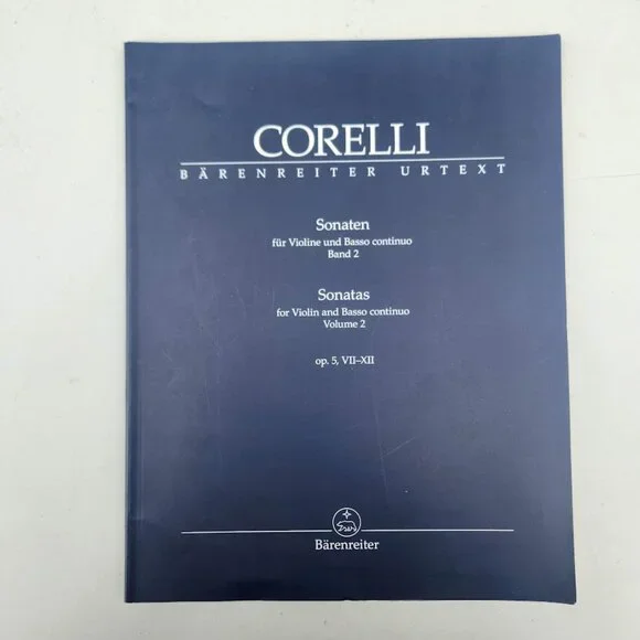 Twelve Sonatas for Violin and Basso Continuo Volume 2 urtext Arcangelo Corelli B