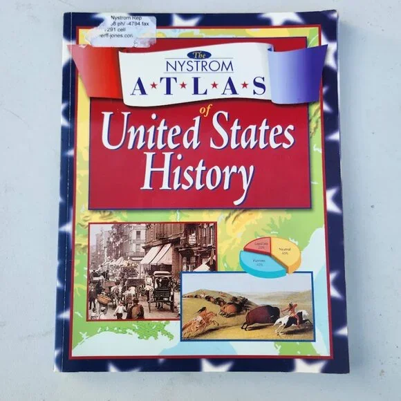 Nystrom Atlas of US History Maps Map Book Reference Book United States Social