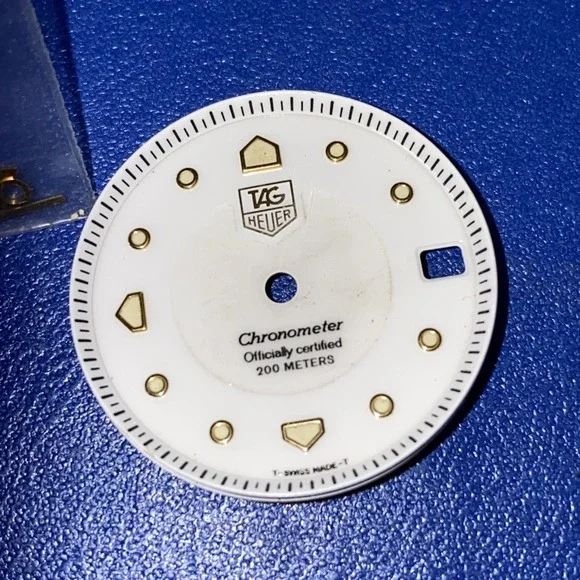 TAG Heuer 2000 Chronometer Dial & Hands Set Swiss Made Gold‎ Markers