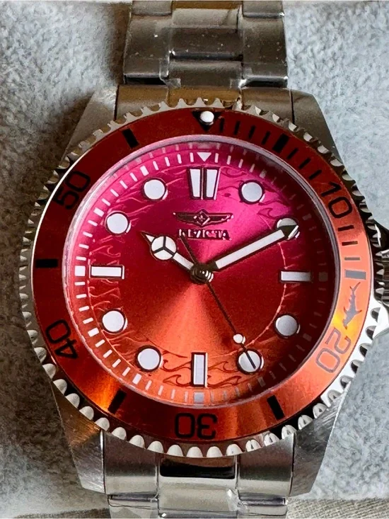 Invicta Pro Diver Red/Orange 43mm Quartz Watch 50933 Kromatyk NWT