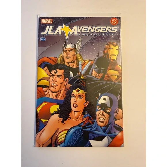 JLA Avengers #1 Marvel DC Comics 2003 Busiek Perez Crossover Superman‎ Batman