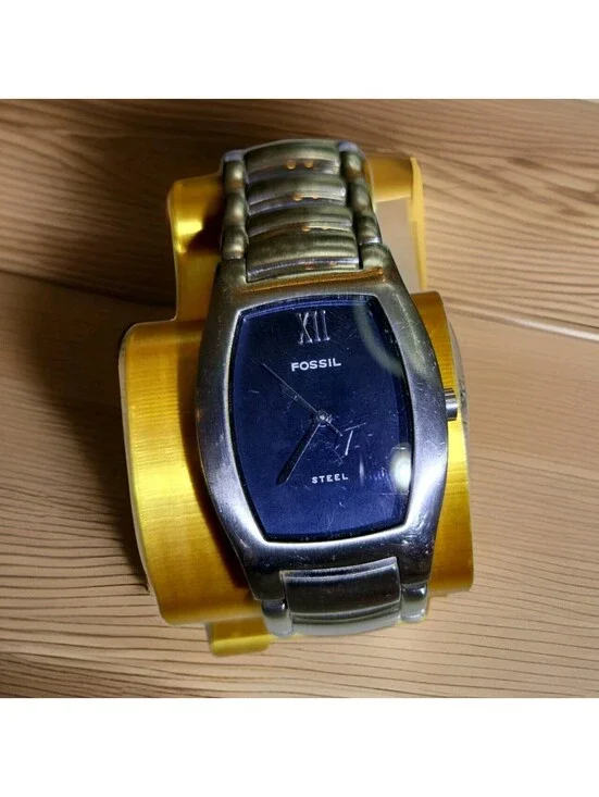 Fossil Arkitekt Men's Stainless Steel Quartz Wristwatch Dk Blue Dial 6.75