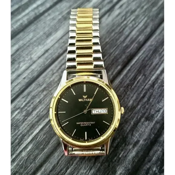 Vintage Rare Condition Waltham 2 Tone‎ Day Date Men's Watch