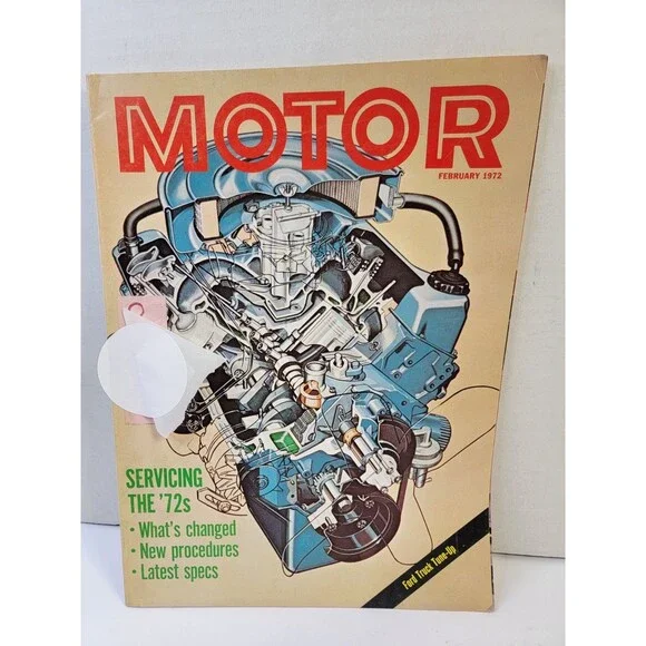 Vintage MOTOR Magazine February 1972 Ford Truck Tune-Up Auto Service Specs