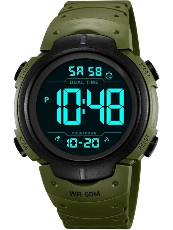 Men's Waterproof Digital Sports Watch - 50MM Outdoor Swim Timepiece, Durable