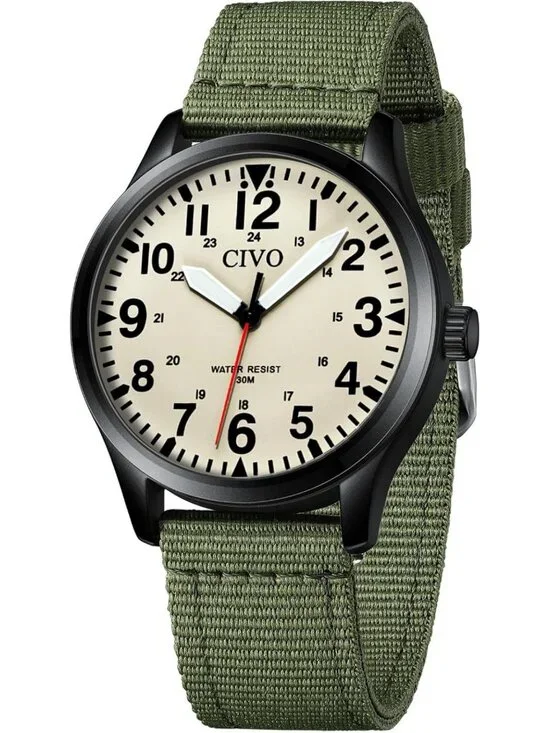 Waterproof Military Analog Watch for Men | Classic Field Wrist Timepiece
