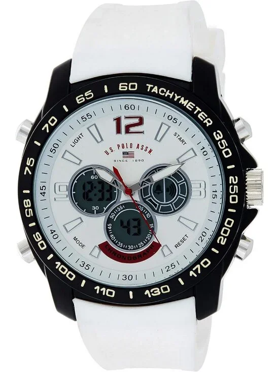 Men's Chronograph Sport Watch - Ana-Digital Display, Tachymeter, Dual Time